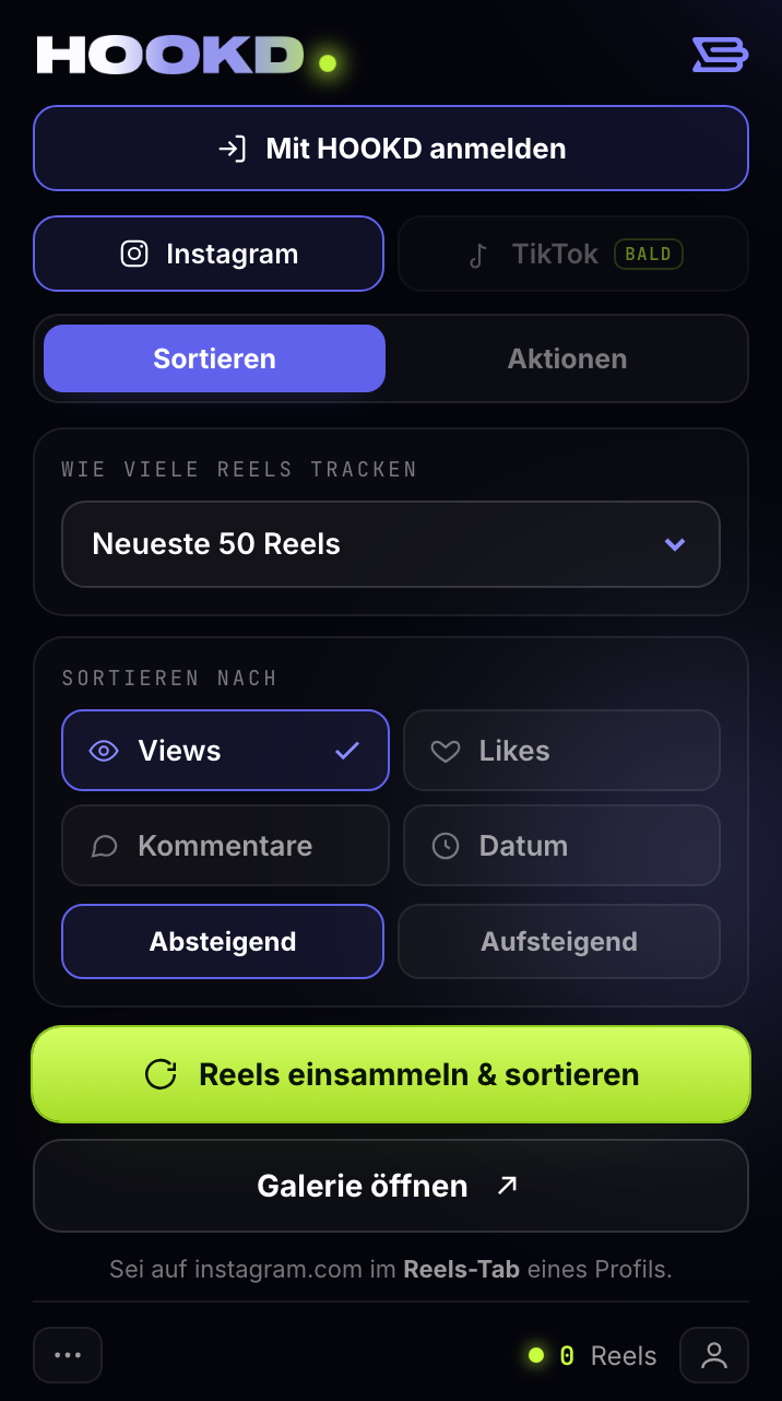 HOOKD Extension Popup